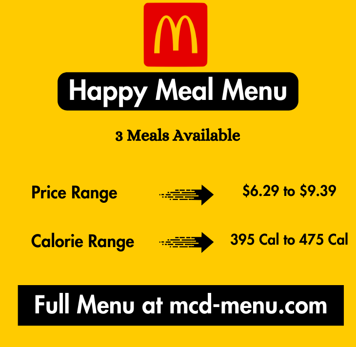 McDonalds Happy Meal Menu with Prices in USA 2024 2024